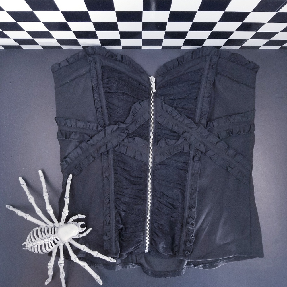 Black Ruched Corset